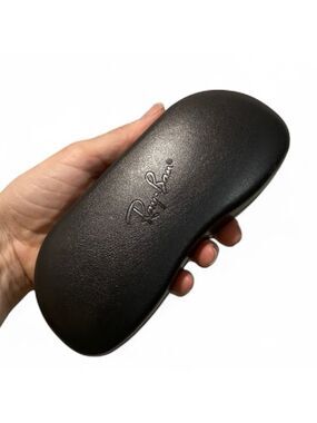 Ray-Ban Eyewear Case Black Leather, Hard Shell, Sunglasses Case